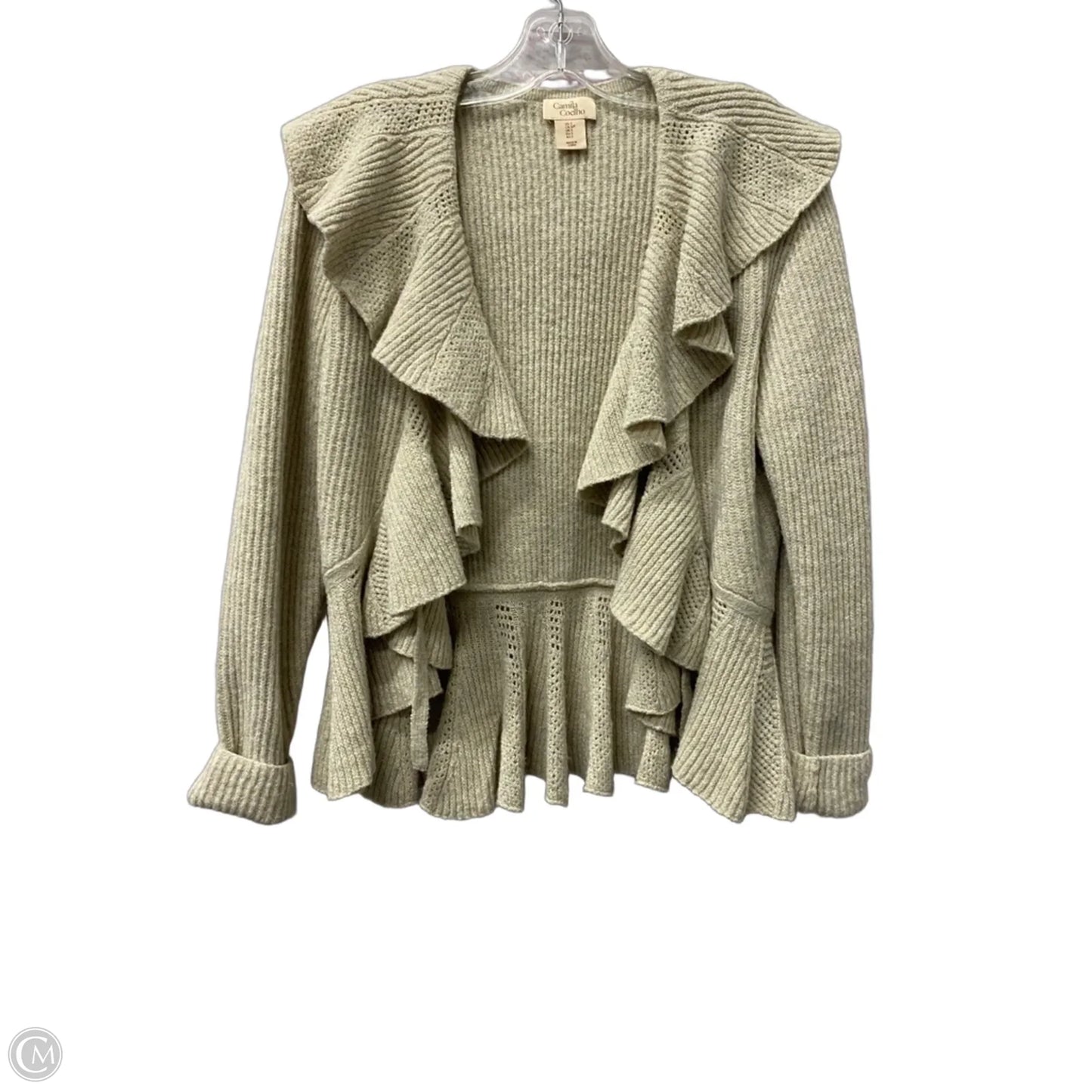 Sweater Cardigan By Cme In Tan, Size: S
