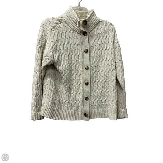 Sweater Cardigan By J. Jill In Cream, Size: M