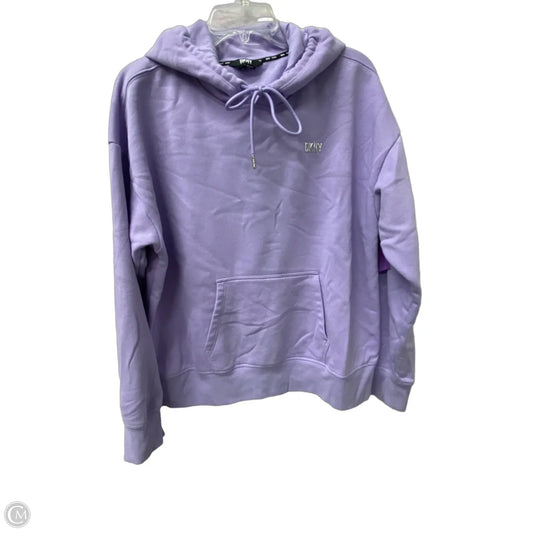 Athletic Sweatshirt Hoodie By Dkny In Purple, Size: Xl