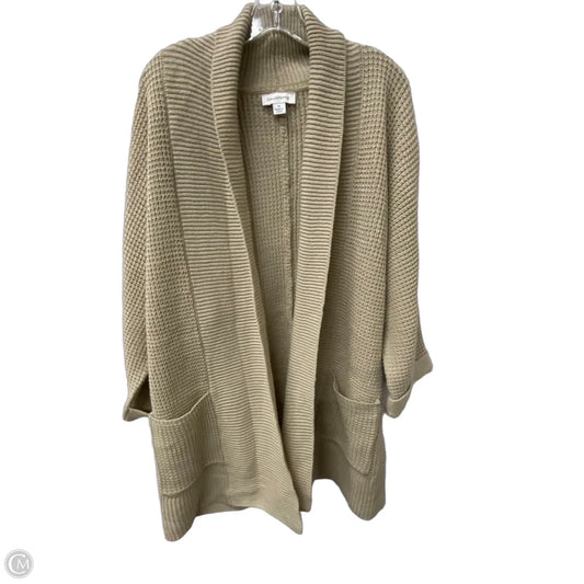 Sweater Cardigan By Calligraphie In Tan, Size: Xl