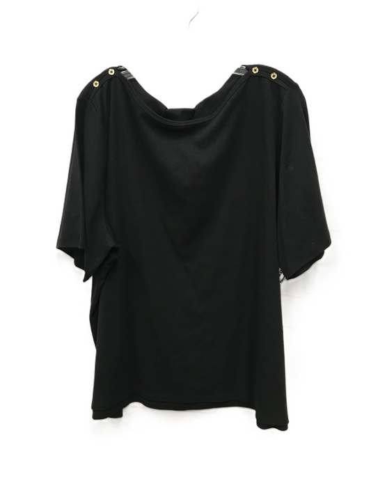 Black Top Short Sleeve Basic By Calvin Klein, Size: 3x
