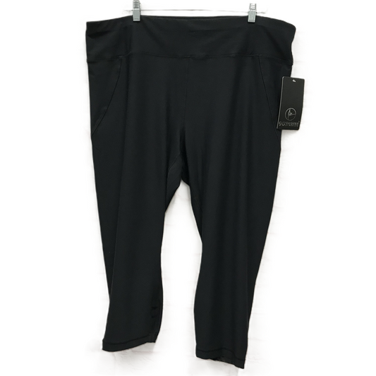 Black Athletic Capris By 90 Degrees By Reflex, Size: 3x