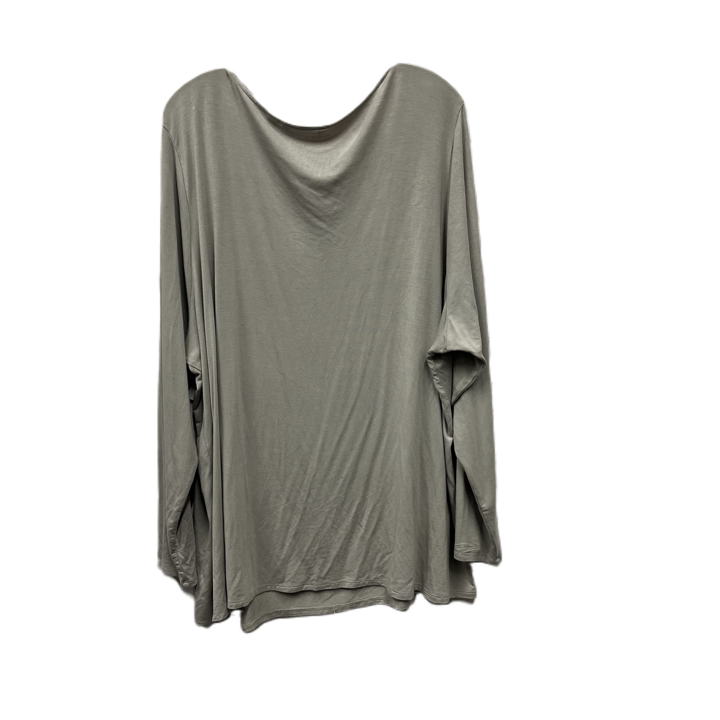 Top Long Sleeve By H For Halston In Taupe, Size: 3x