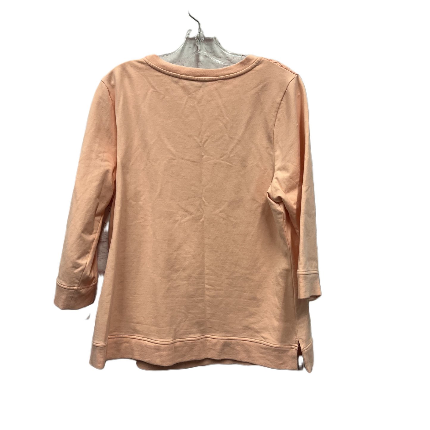 Top 3/4 Sleeve By Isaac Mizrahi Live Qvc In Orange, Size: L