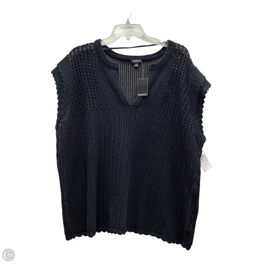 Sweater Short Sleeve By Torrid In Black, Size: 2x