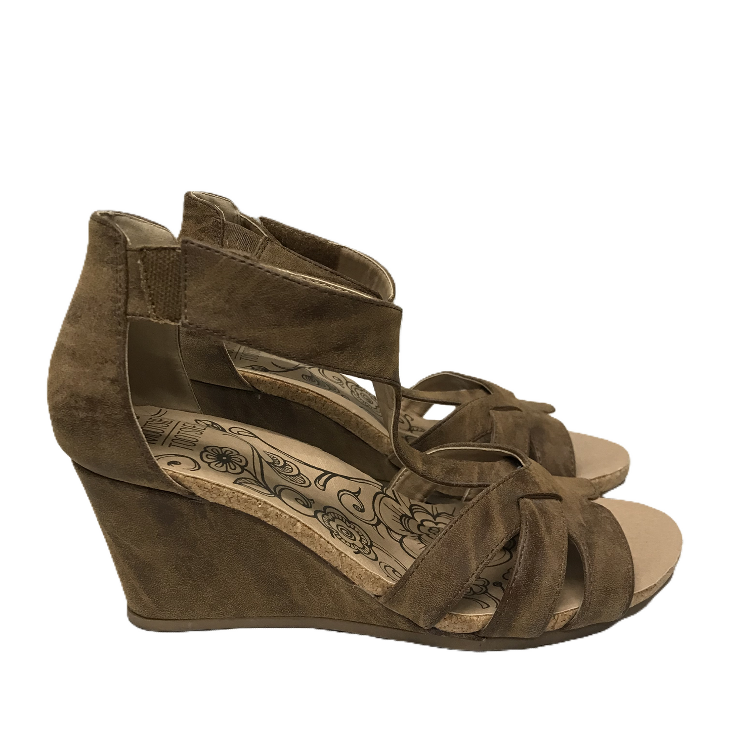 Brown Sandals Heels Wedge By Mootsies Tootsies, Size: 8