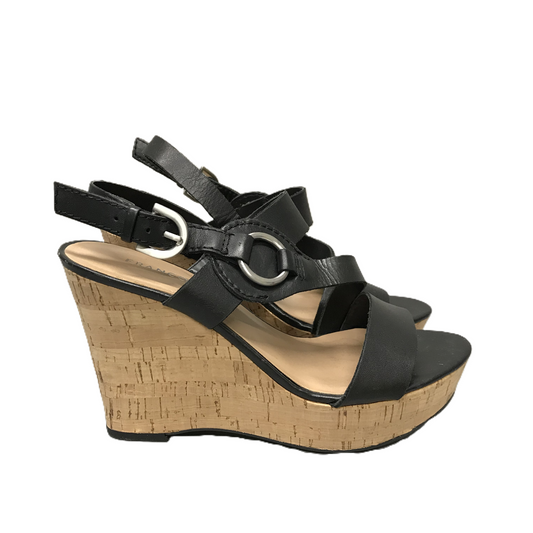 Black Sandals Heels Wedge By Franco Sarto, Size: 6.5