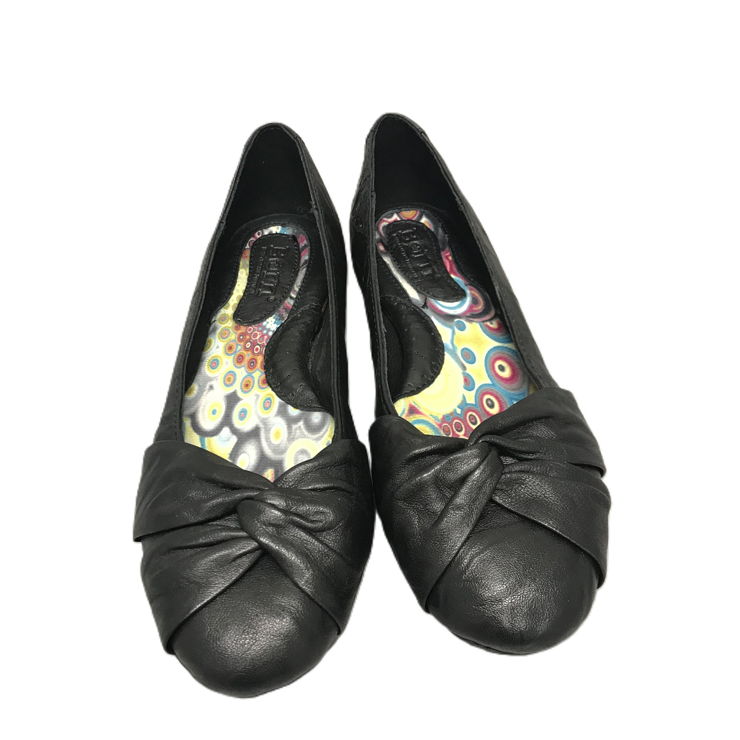 Black Shoes Flats By Born, Size: 7