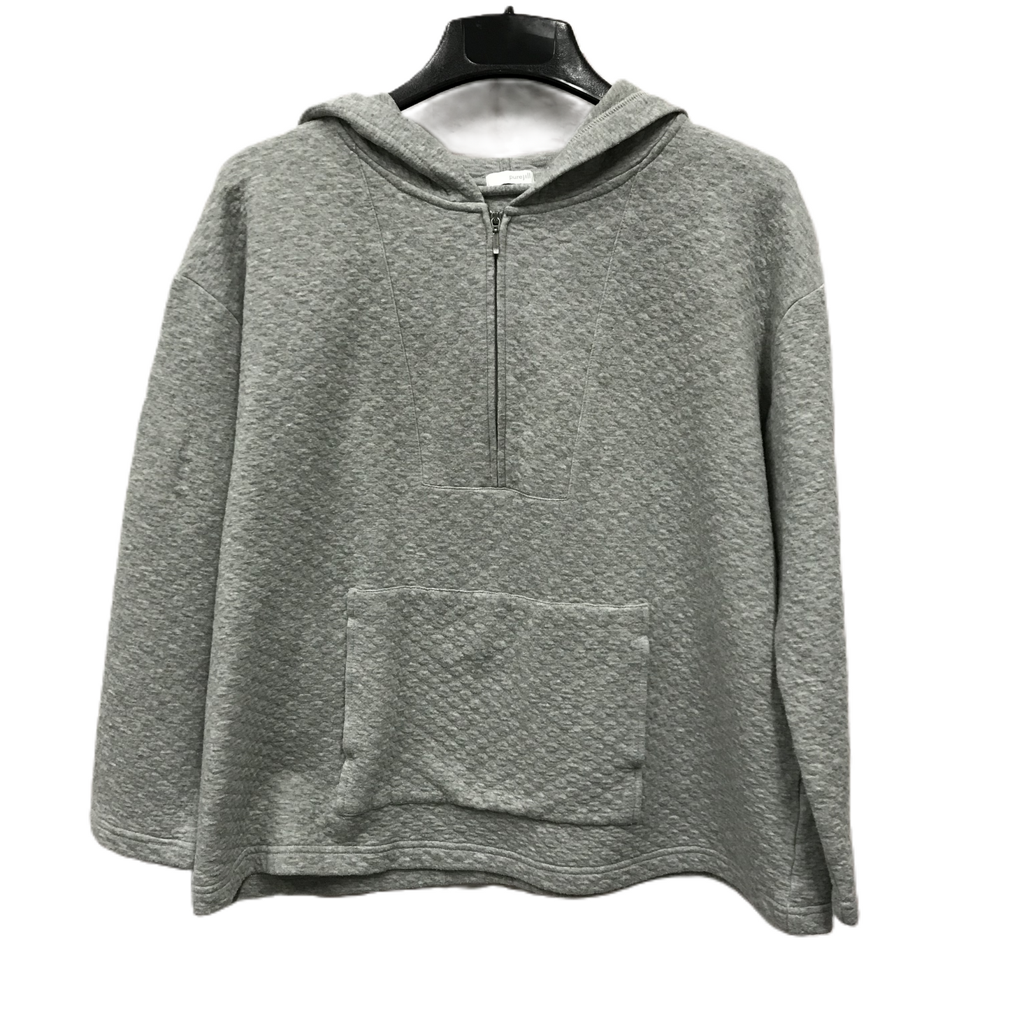 Grey Sweatshirt Hoodie By Pure Jill, Size: L