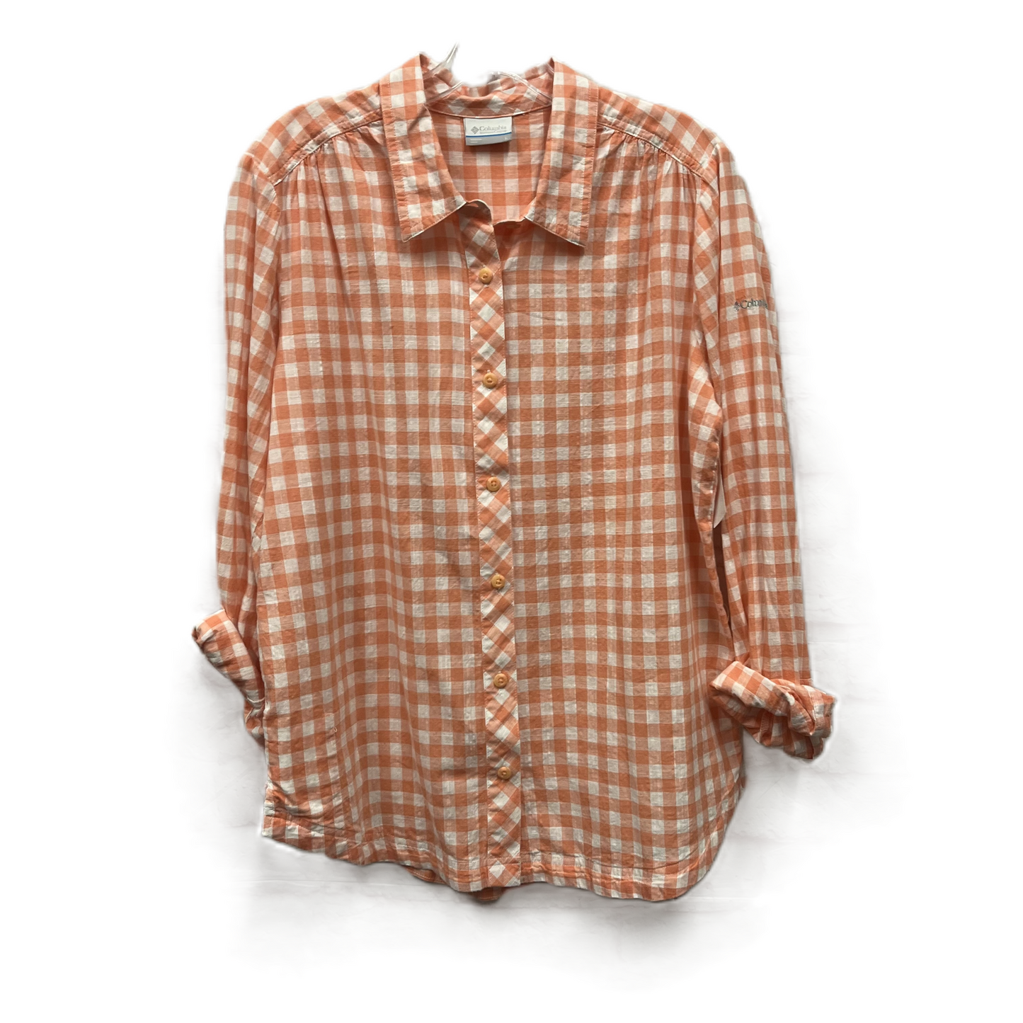 Top Long Sleeve By Columbia In Peach, Size: L