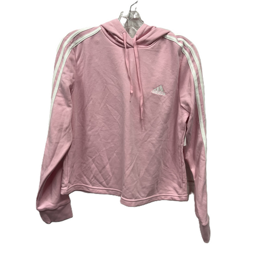 Sweatshirt Hoodie By Adidas In Pink, Size: M