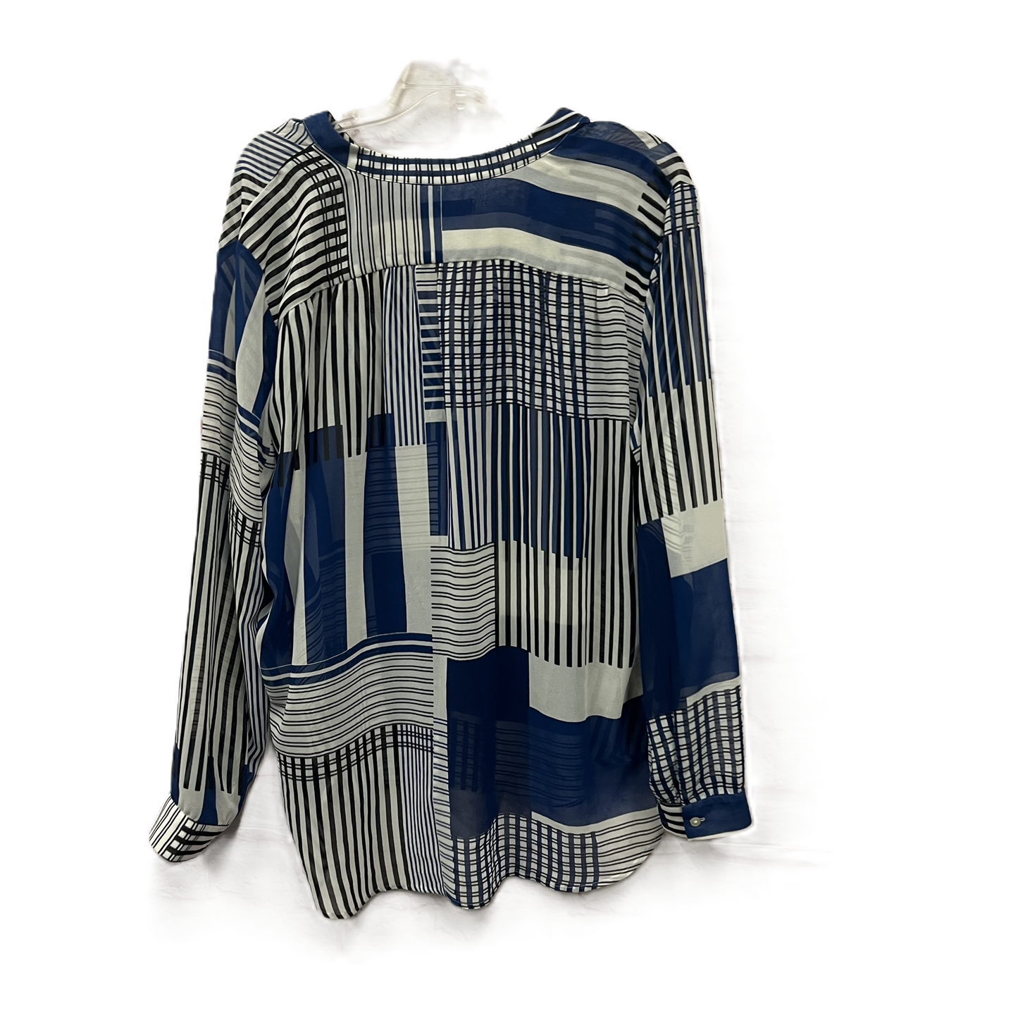 Top Long Sleeve By Loft In Blue, Size: 1x