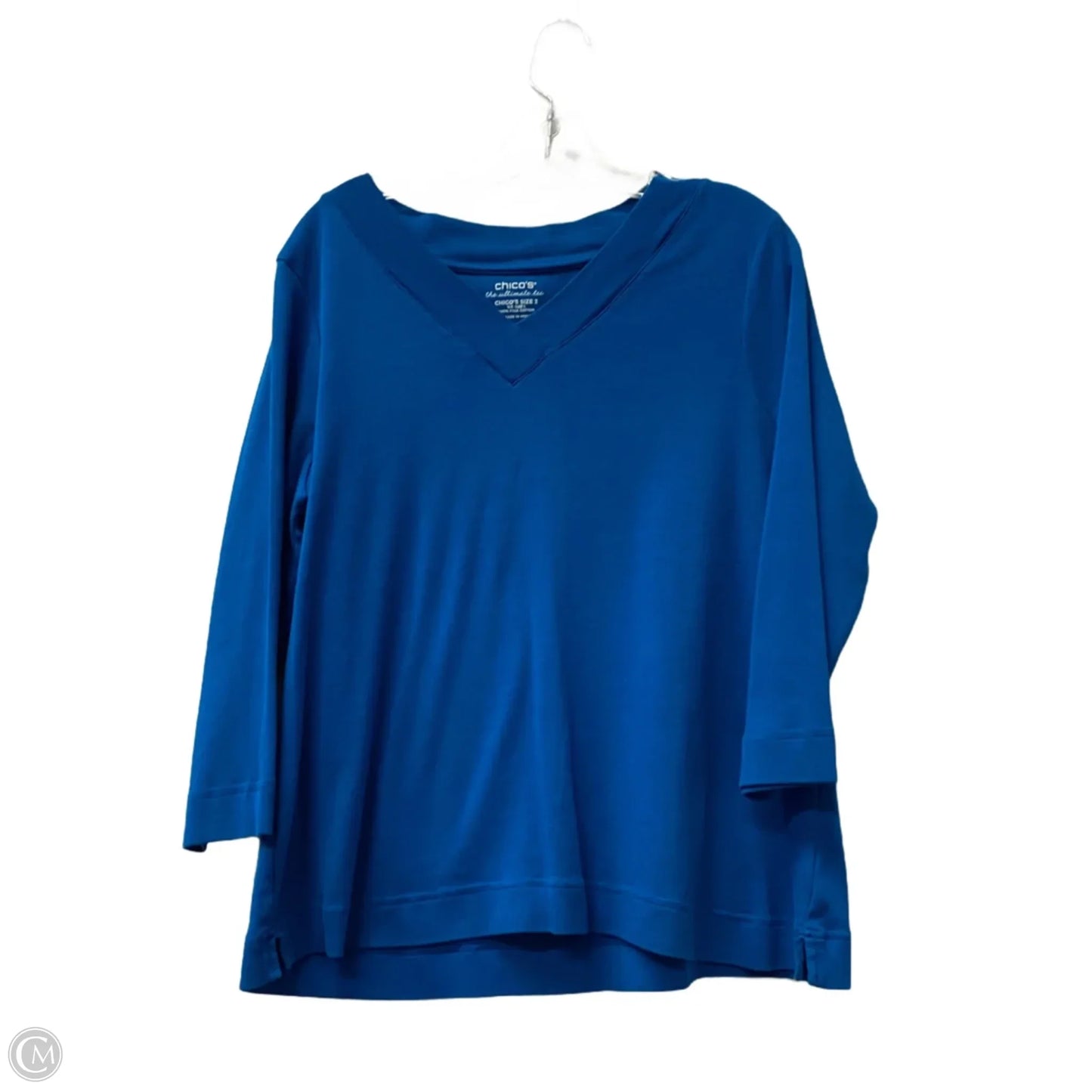 Top Long Sleeve By Chicos In Blue, Size: L