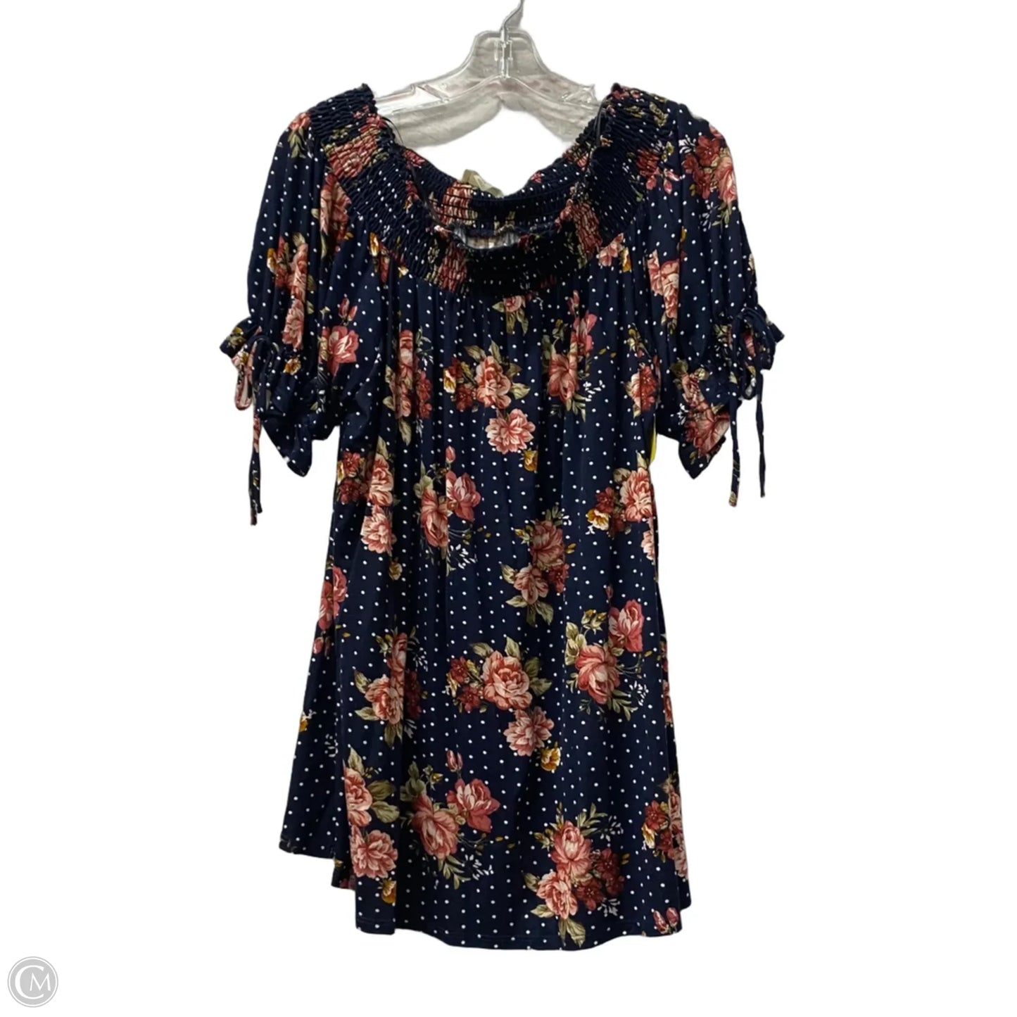 Top Short Sleeve By Misia In Blue, Size: 1x