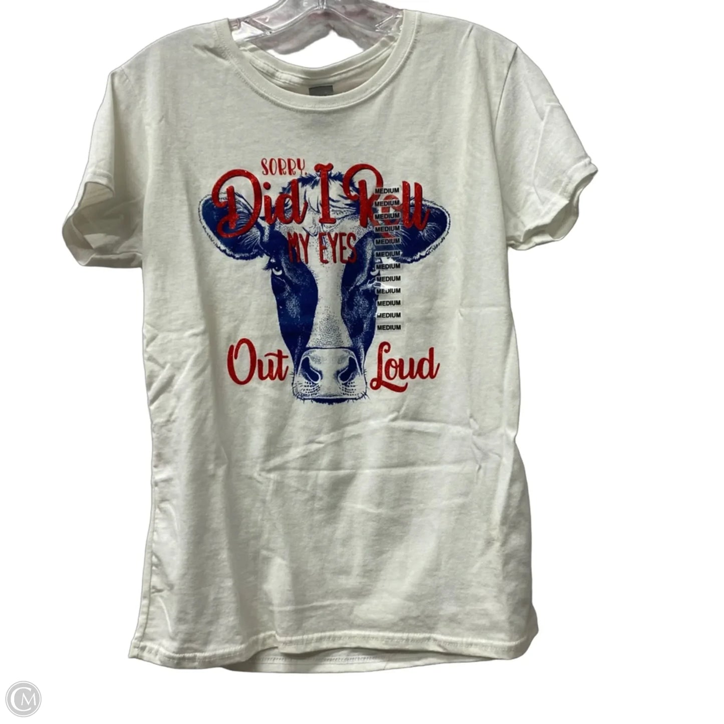 Top Short Sleeve By Gildan In White, Size: M