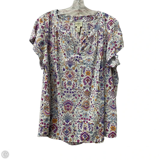 Top Short Sleeve By St Johns Bay In Purple, Size: Xl