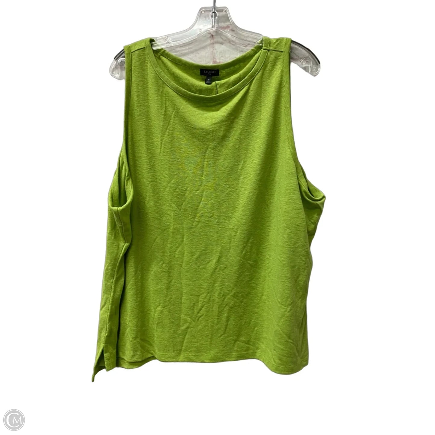 Top Sleeveless By Talbots In Green, Size: 2x