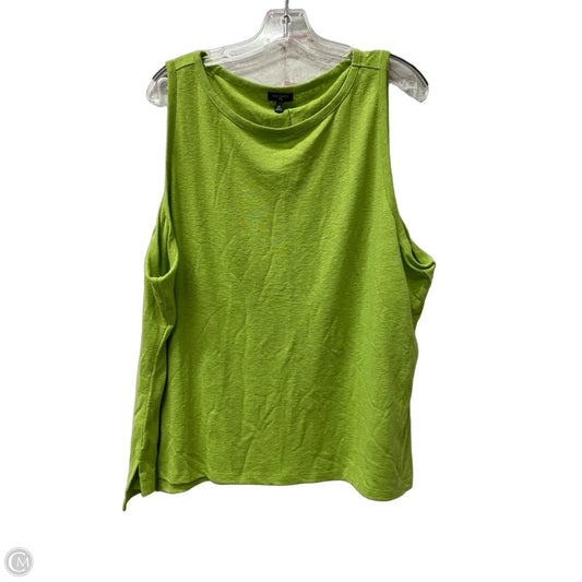Top Sleeveless By Talbots In Green, Size: 2x