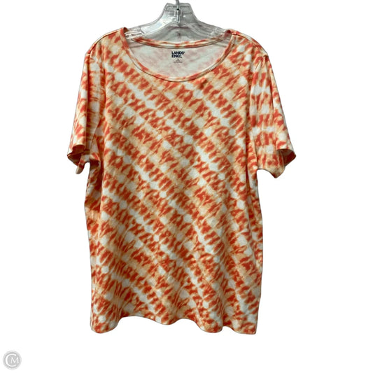 Top Short Sleeve By Lands End In Orange, Size: 1x