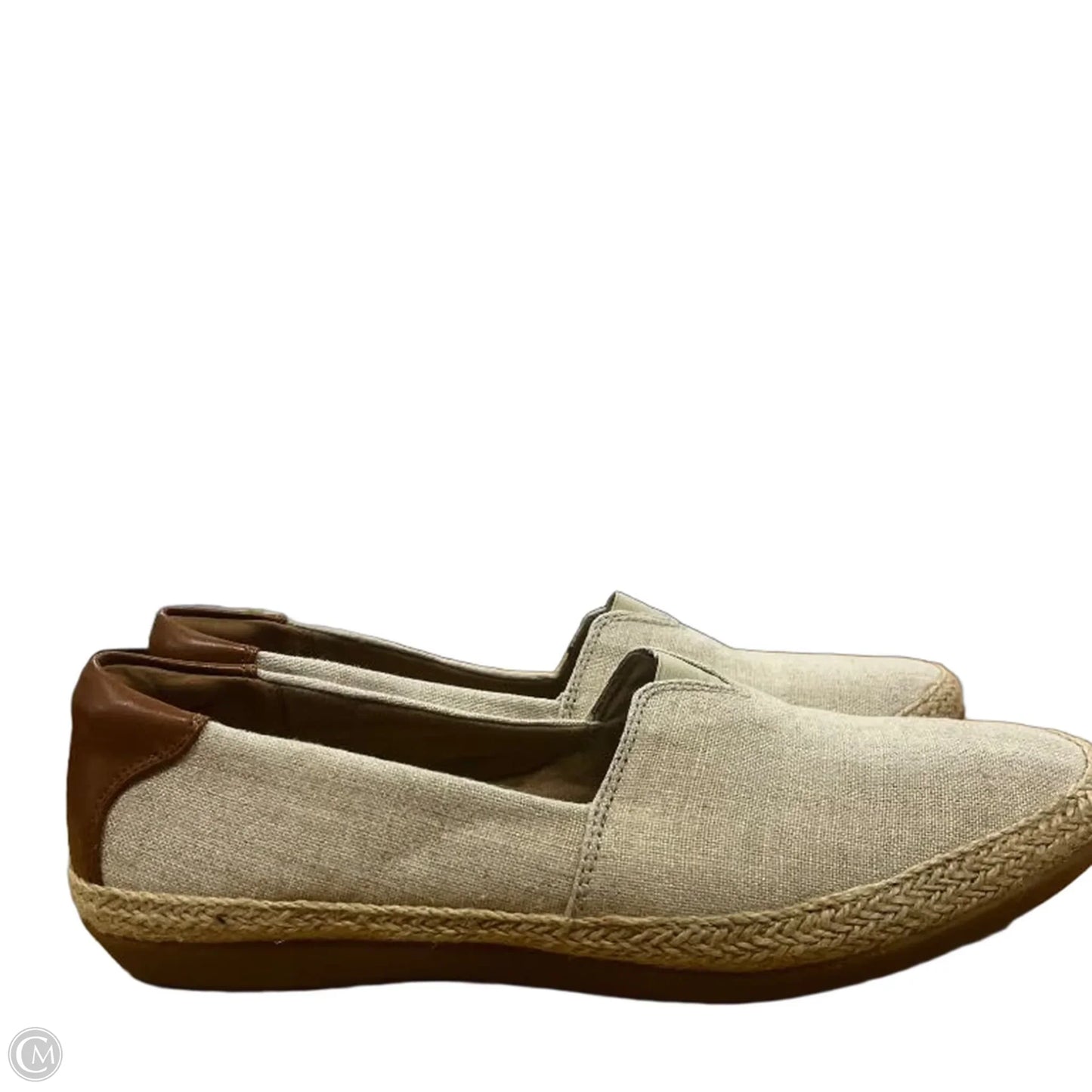 Shoes Flats By Clarks In Tan, Size: 10