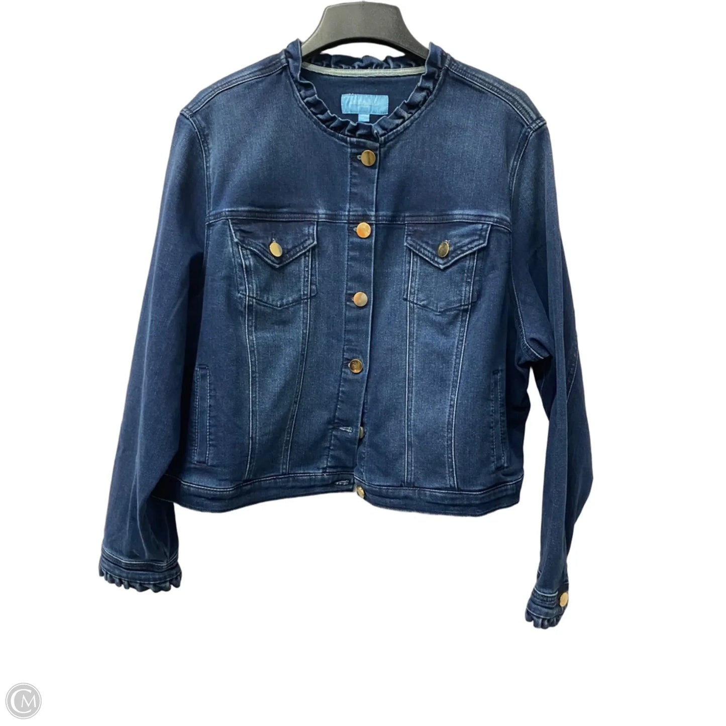 Jacket Denim By Draper James In Blue Denim, Size: 3x
