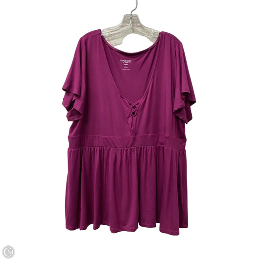 Top Short Sleeve By Torrid In Purple, Size: 3x