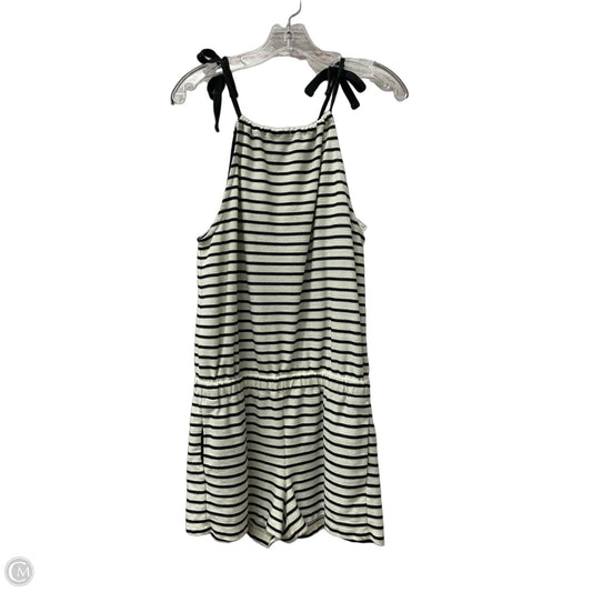 Romper By Madewell In Black & Cream, Size: M