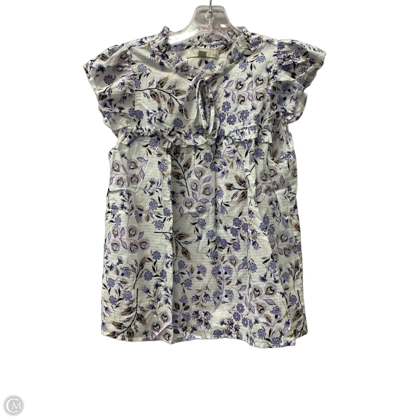 Top Short Sleeve By Loft In White, Size: Mp