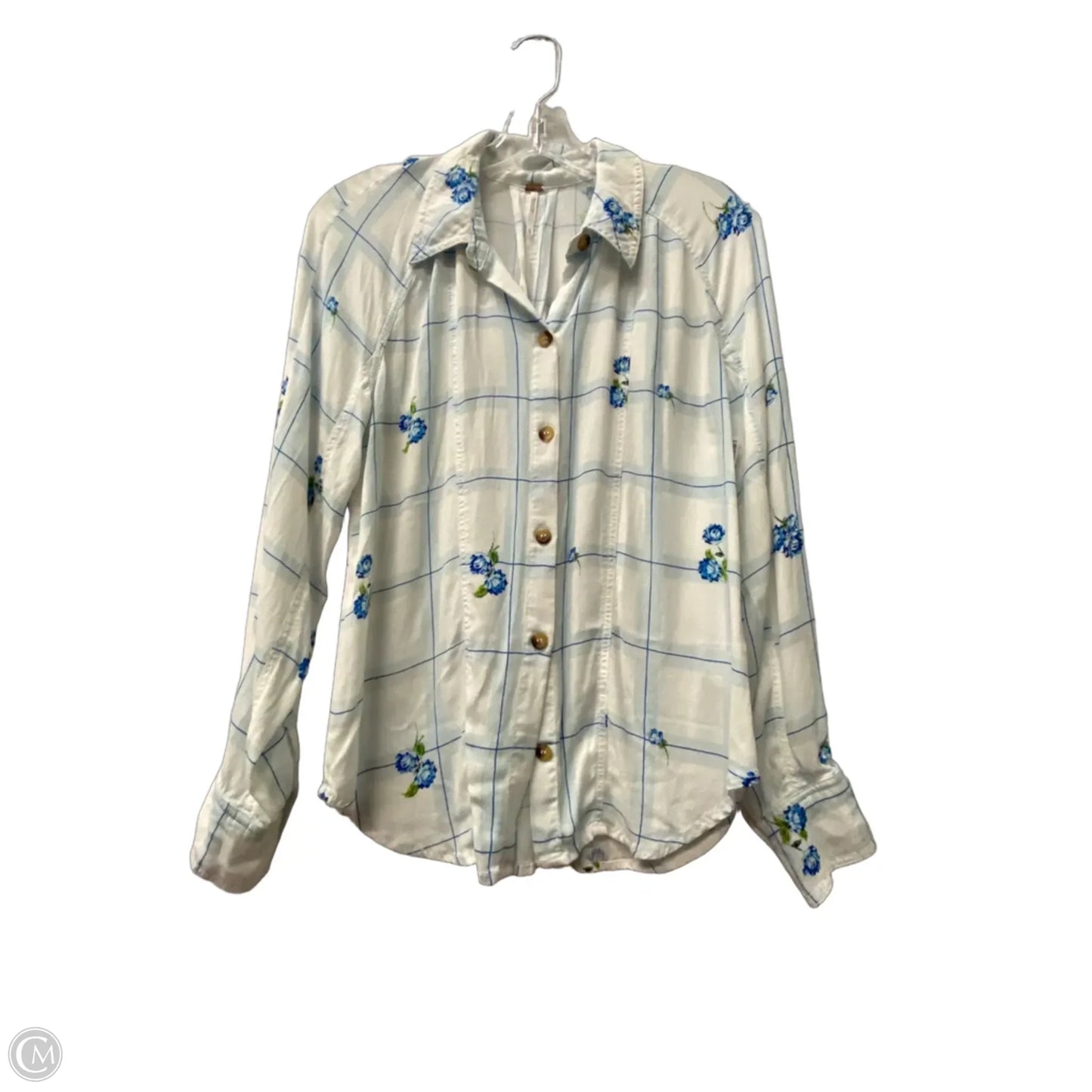 Top Long Sleeve By Free People In Blue, Size: Xs