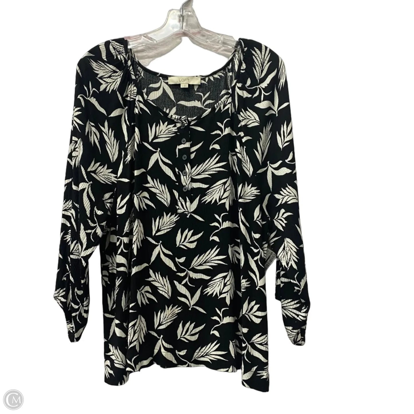Top Long Sleeve By Loft In Black, Size: Xl