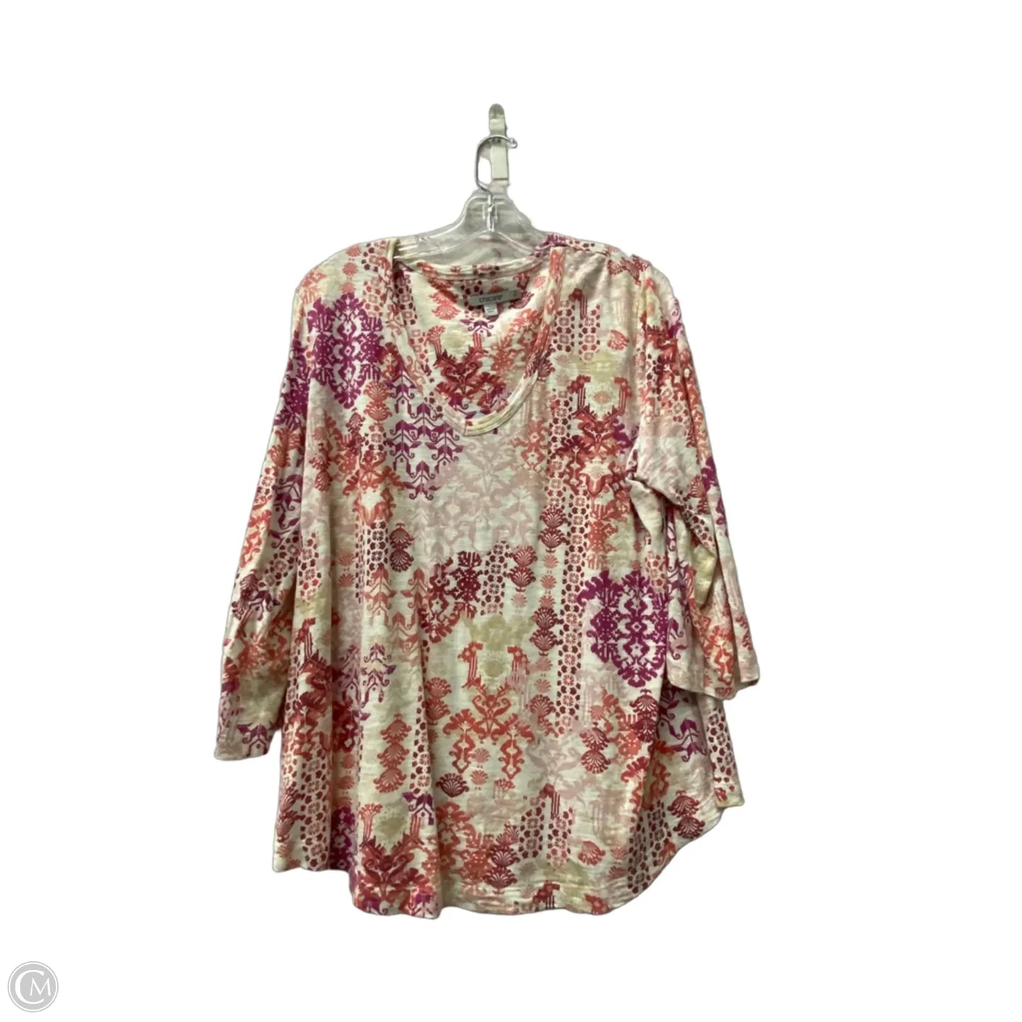 Top Long Sleeve By Chicos In Pink, Size: L