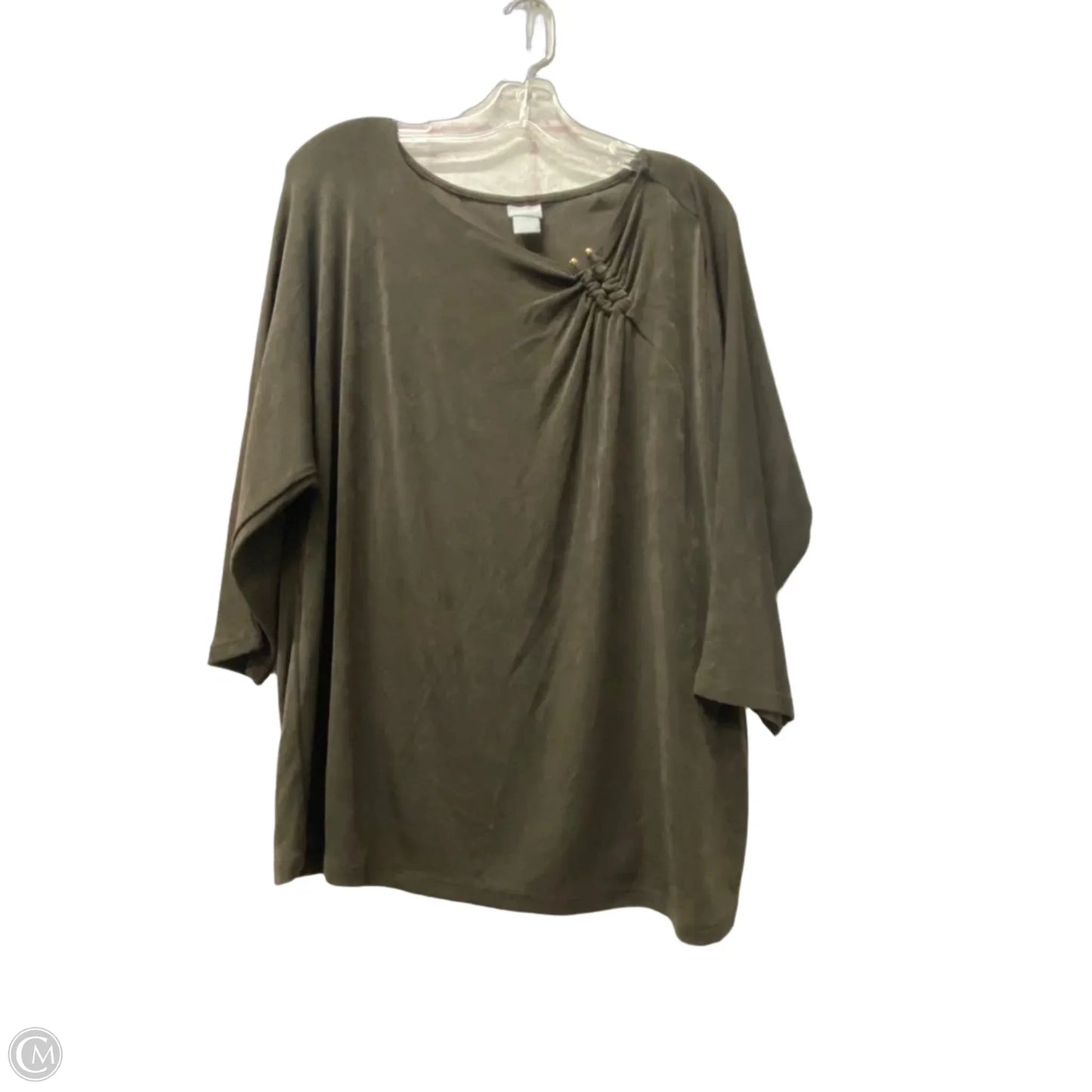 Top Long Sleeve By Chicos In Brown, Size: L