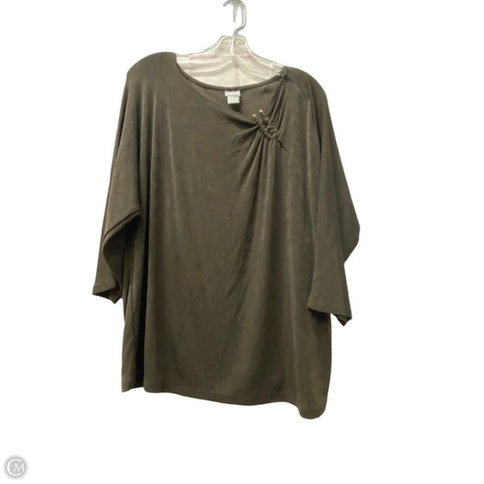 Top Long Sleeve By Chicos In Brown, Size: L