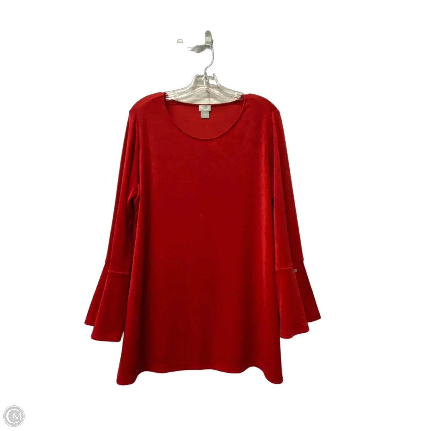 Top Long Sleeve By Chicos In Red, Size: L