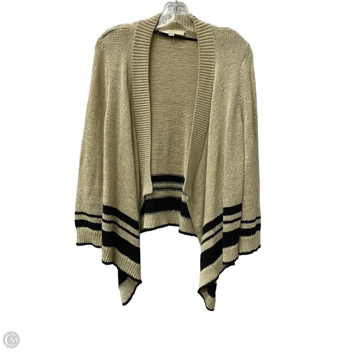 Sweater Cardigan By Loft In Tan, Size: M