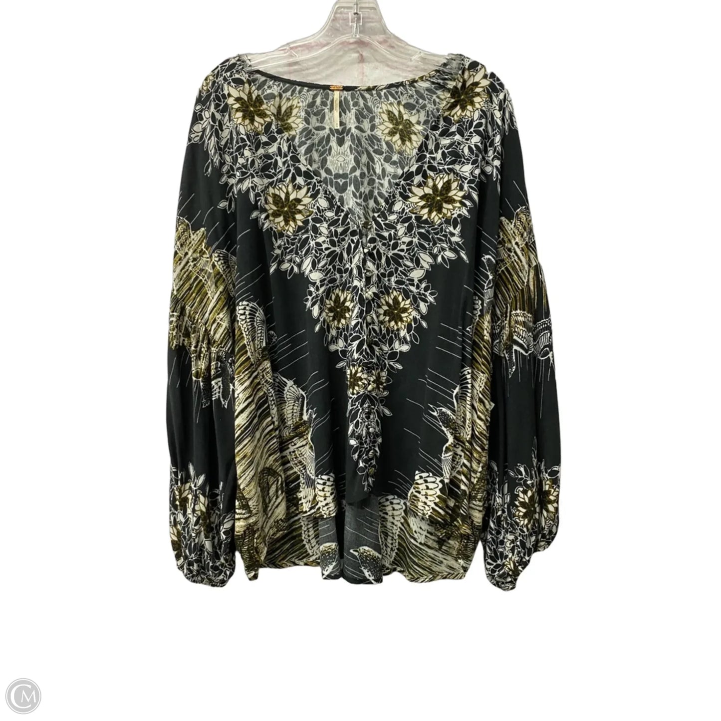 Top Long Sleeve By Free People In Black, Size: M