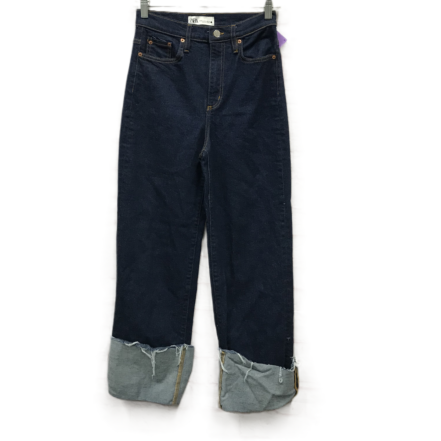 Blue Denim Jeans Cropped By Zara, Size: 2