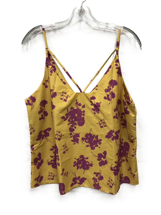 Yellow Top Sleeveless By Emery rose, Size: L