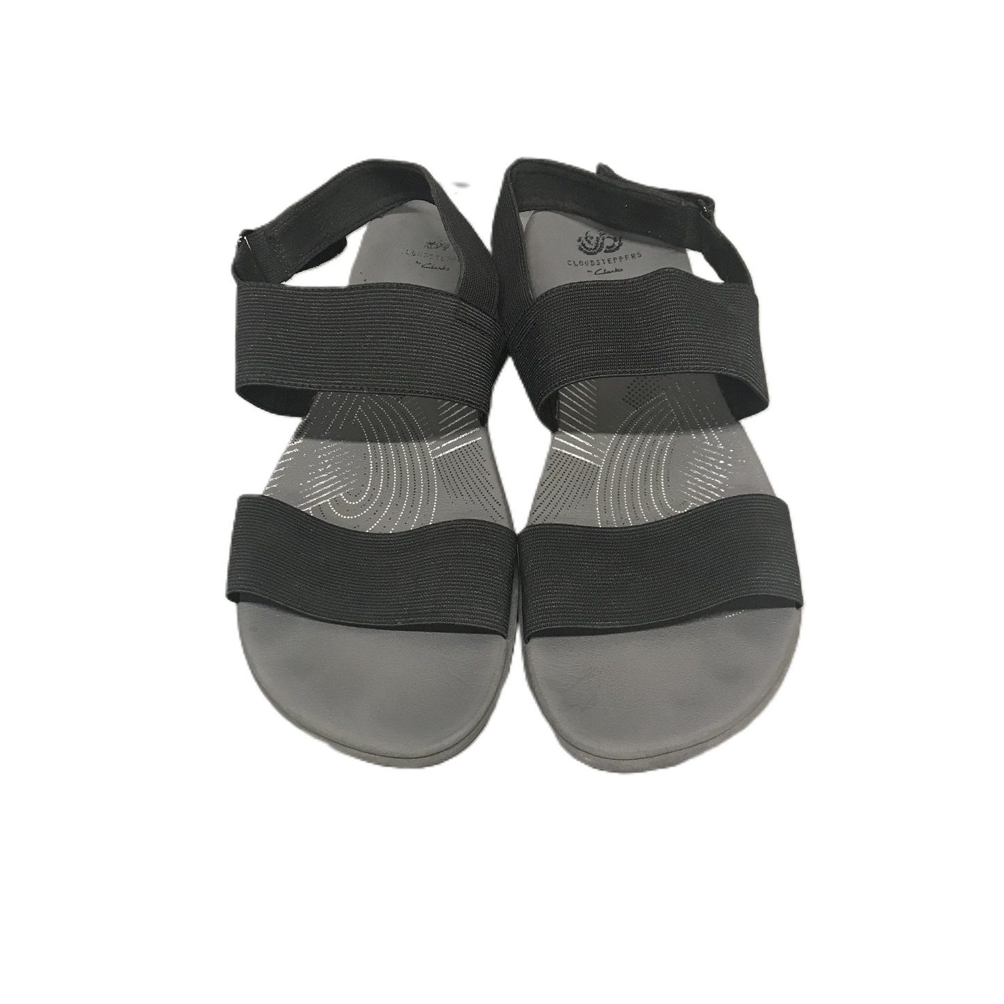 Grey Sandals Flats By Clarks, Size: 7.5