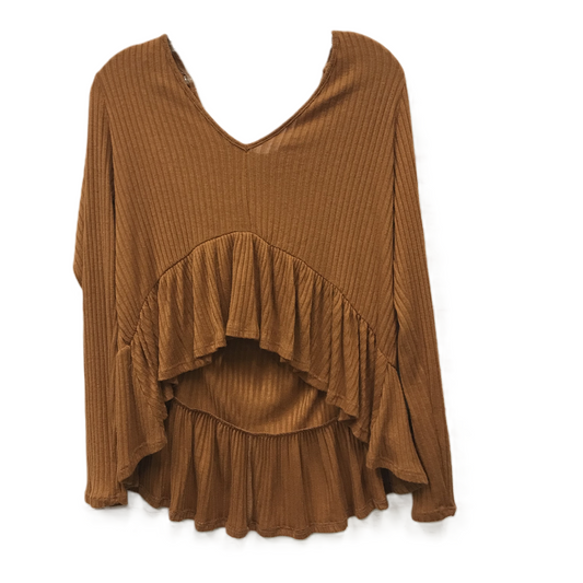 Brown Top Long Sleeve By Altard State, Size: M