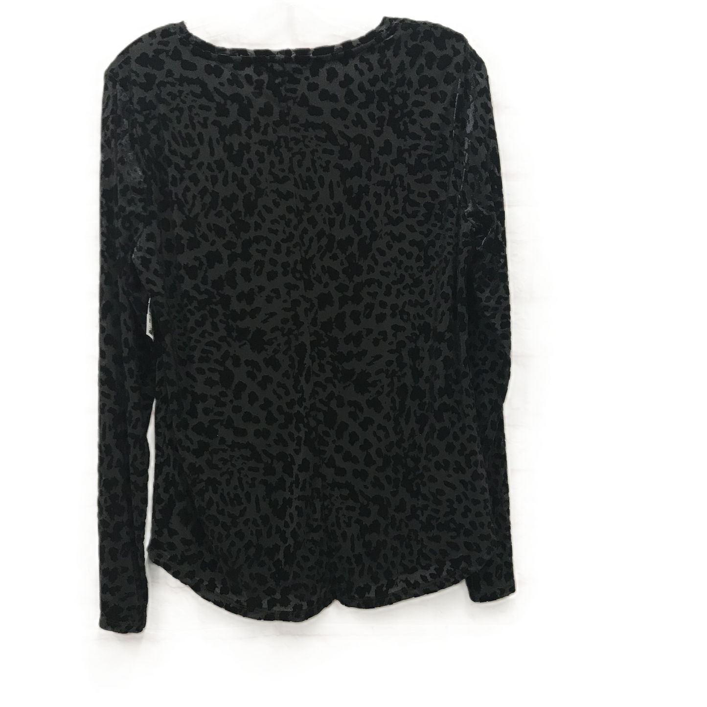 Black Top Long Sleeve By Simply Vera, Size: M