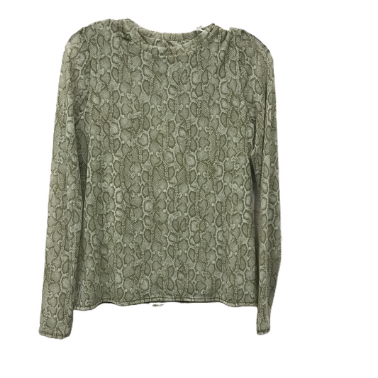 Green Top Long Sleeve By Inc, Size: S