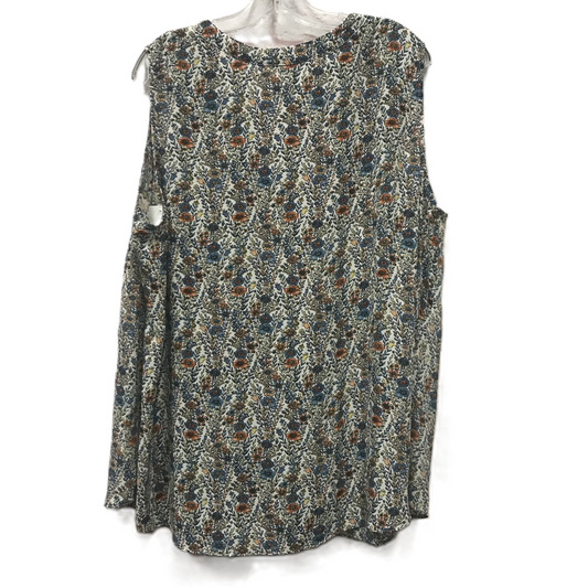 Floral Print Top Sleeveless By Rose And Olive, Size: 2x