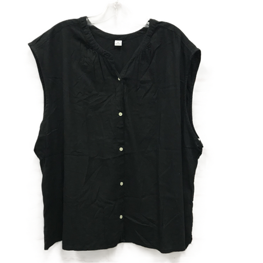 Black Top Sleeveless By Old Navy, Size: Xxl