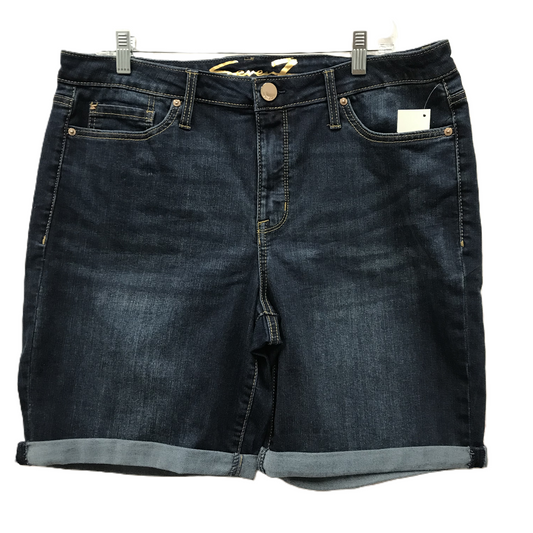Blue Denim Shorts By Seven 7, Size: 16