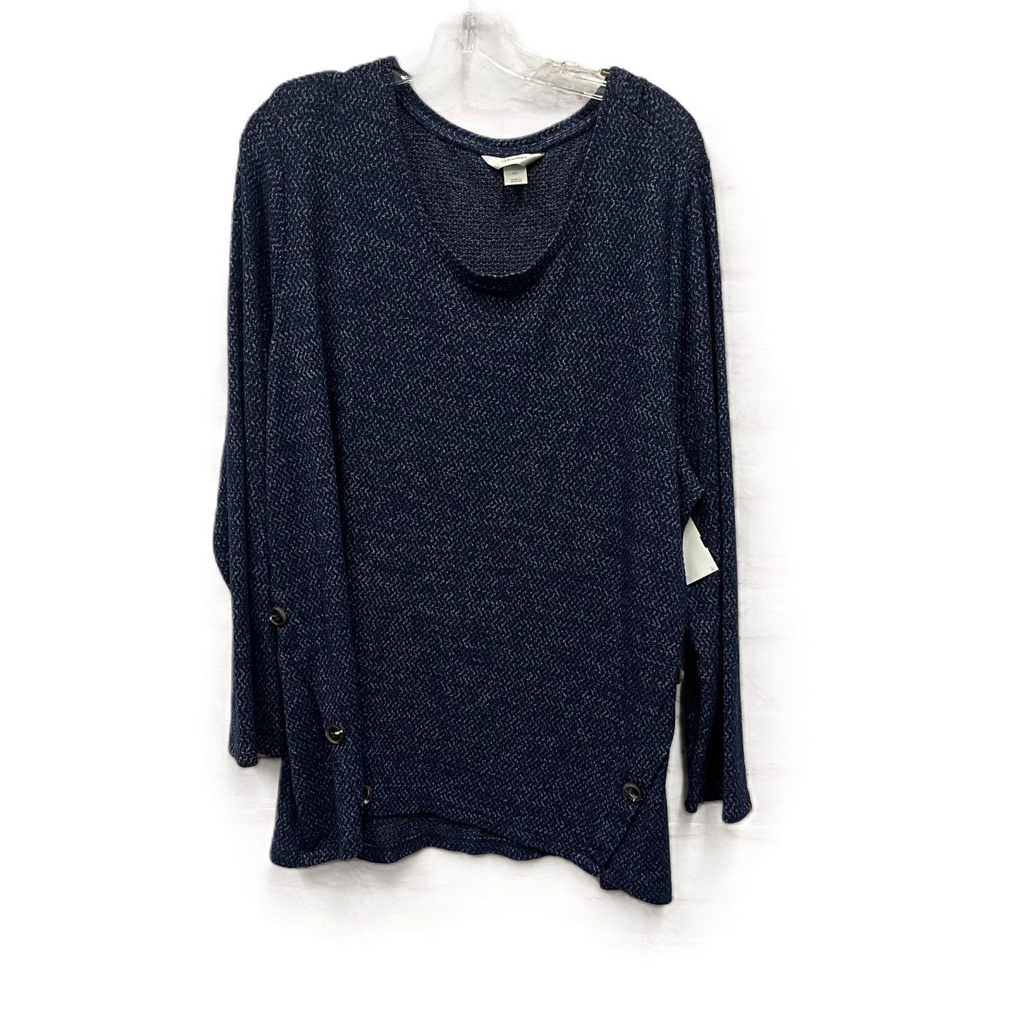 Top Long Sleeve By Cj Banks In Blue, Size: 2x