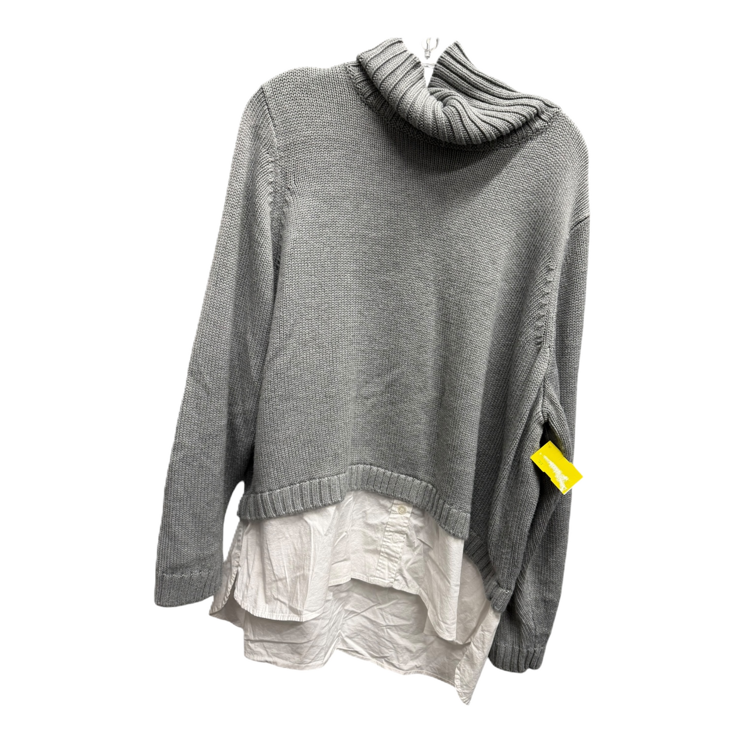 Sweater By Calvin Klein In Grey, Size: 2x