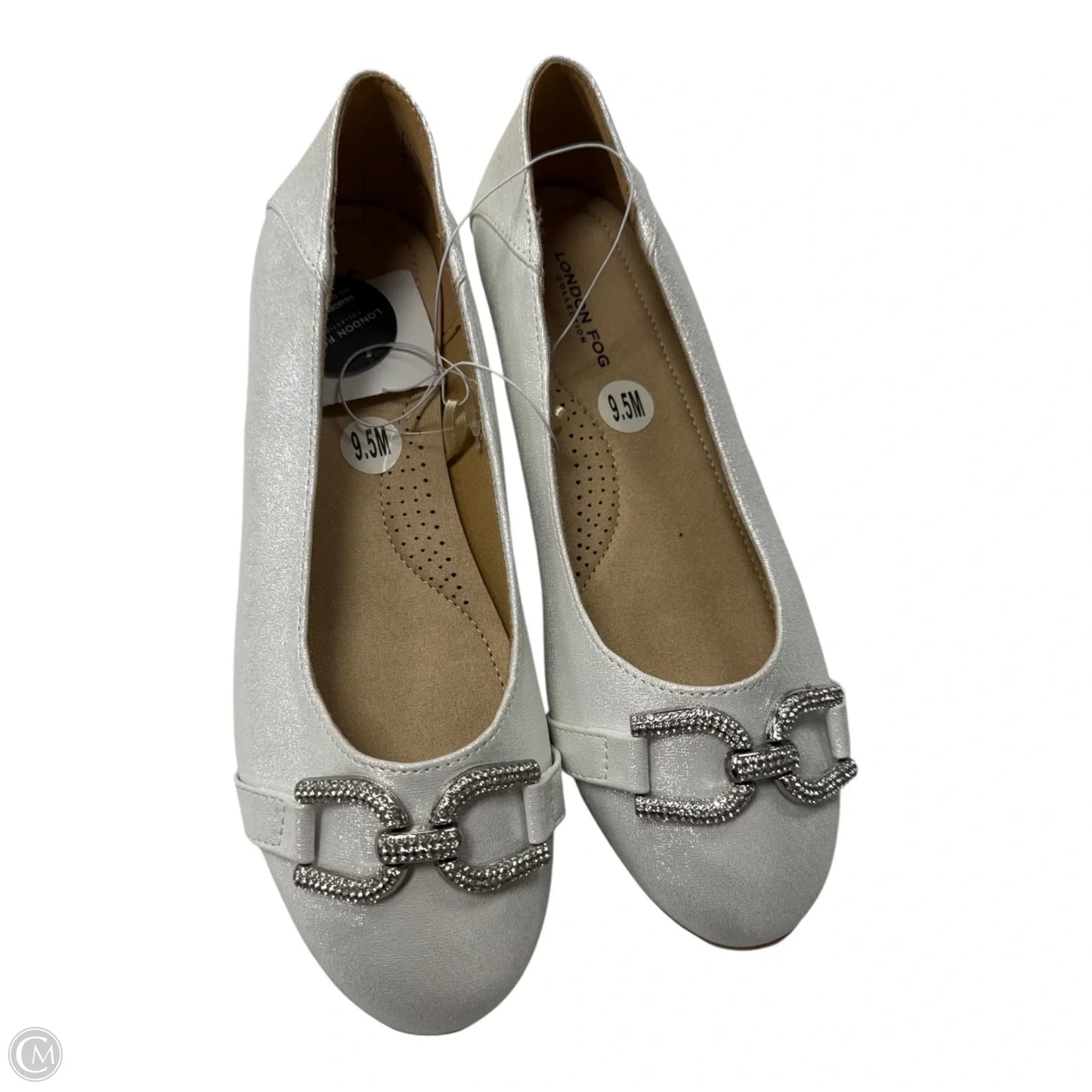 Shoes Flats By London Fog In Silver, Size: 9.5
