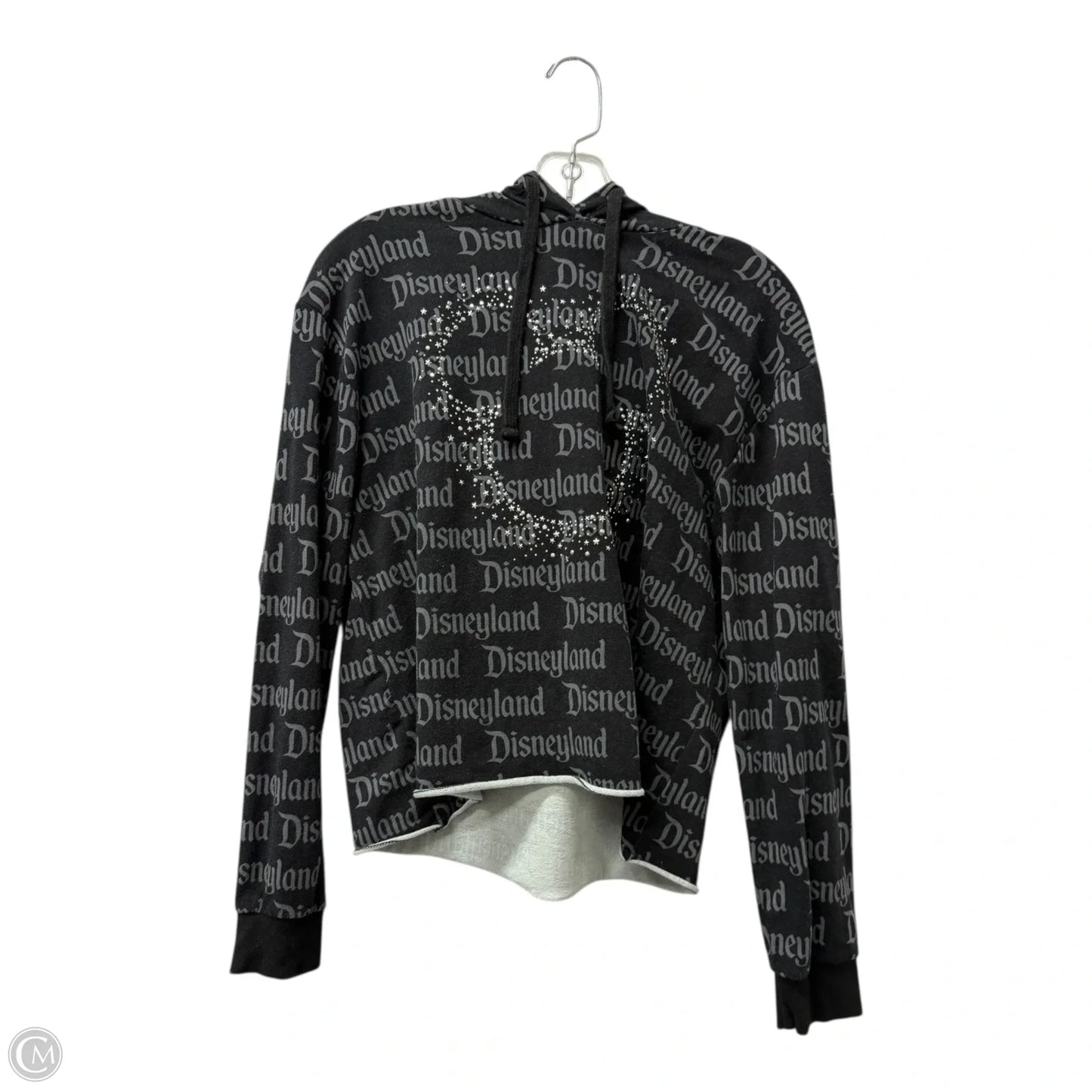 Sweatshirt Hoodie By Disney In Black, Size: M