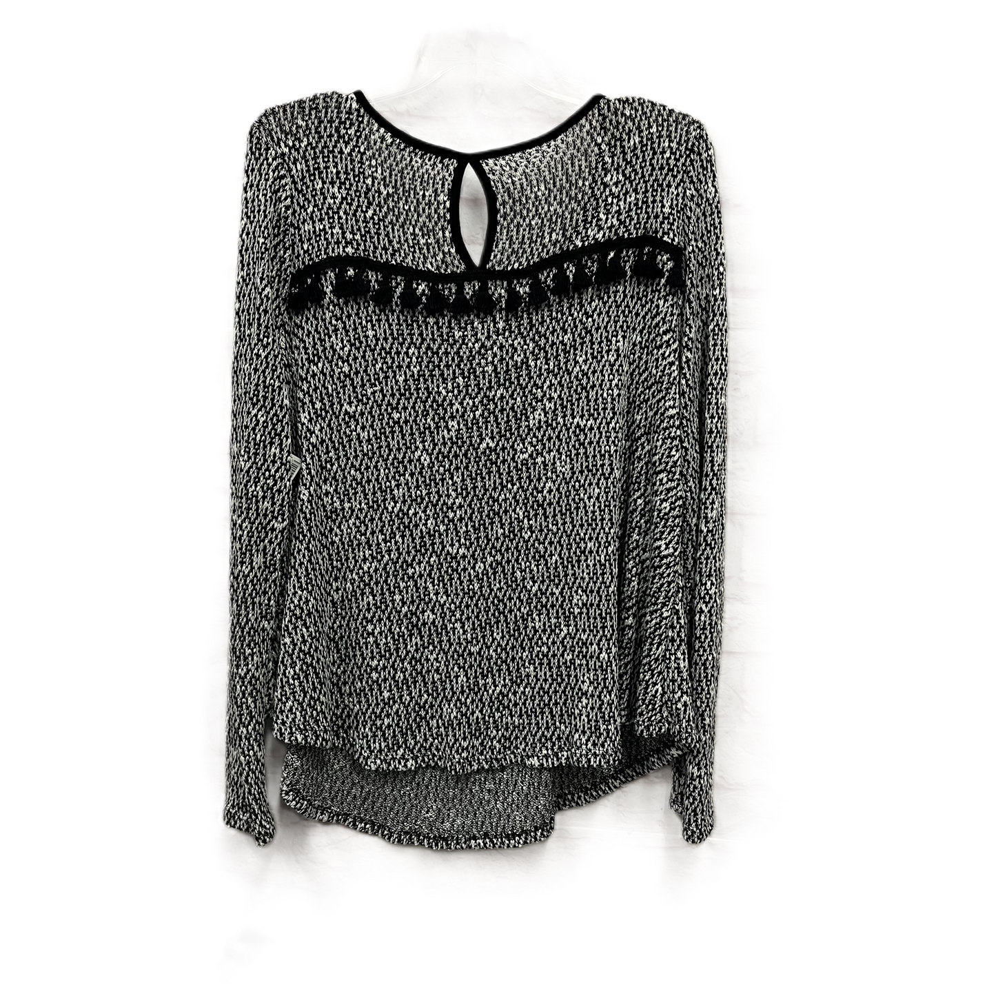 Top Long Sleeve By Paper Crane In Black, Size: L